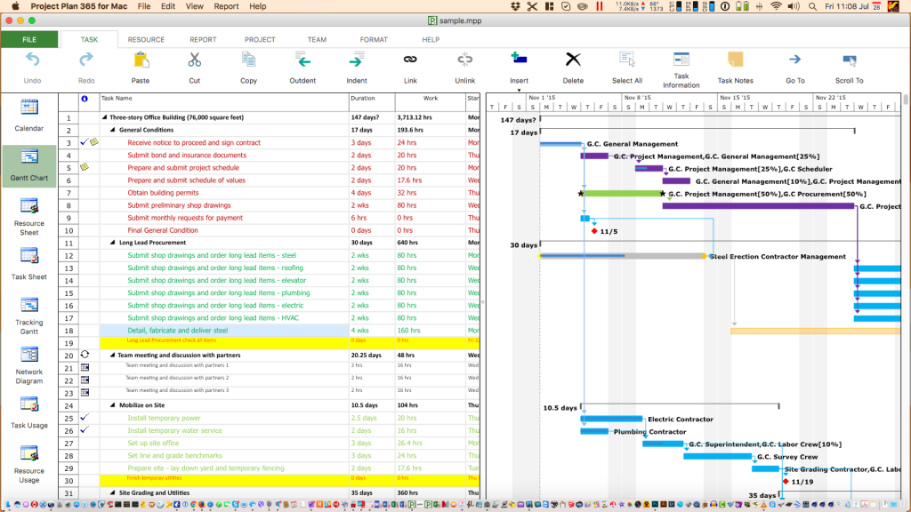 project plan 365 mac price