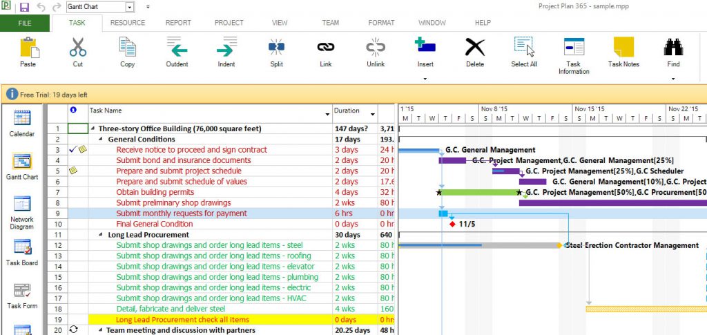 Gantt Chart – Project Plan 365