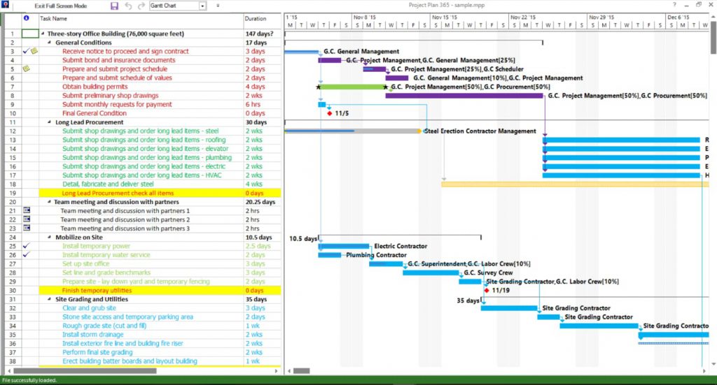 microsoft project full screen