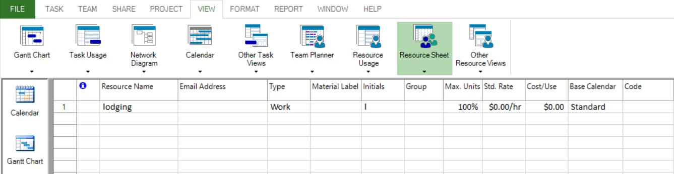 Cost Resources Project Plan 365