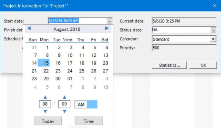 2 How To Set The Project Start Date   YouTube