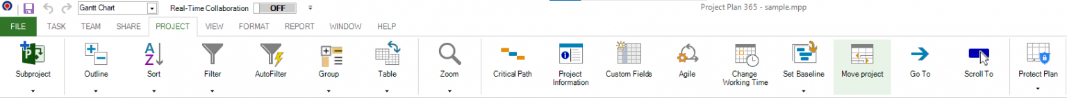 showing critical path in project plan 365