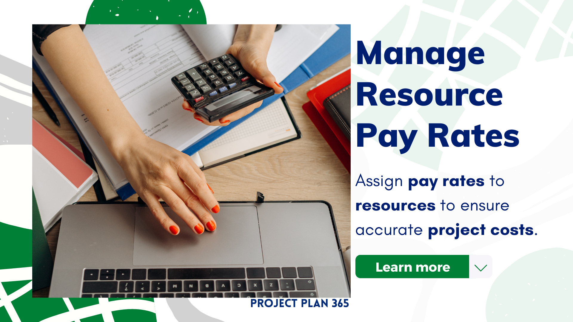 Enter Pay Rates for Resources Project Plan 365