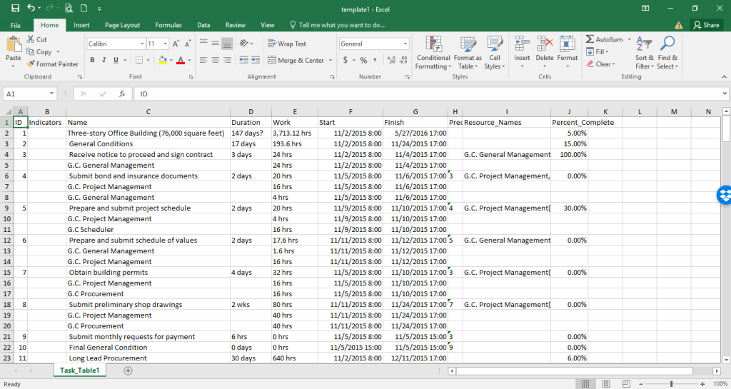 Export To Excel (CSV) - Project Plan 365