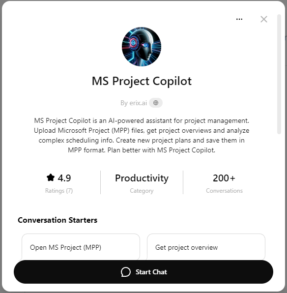 MS Project Copilot - Project Plan 365