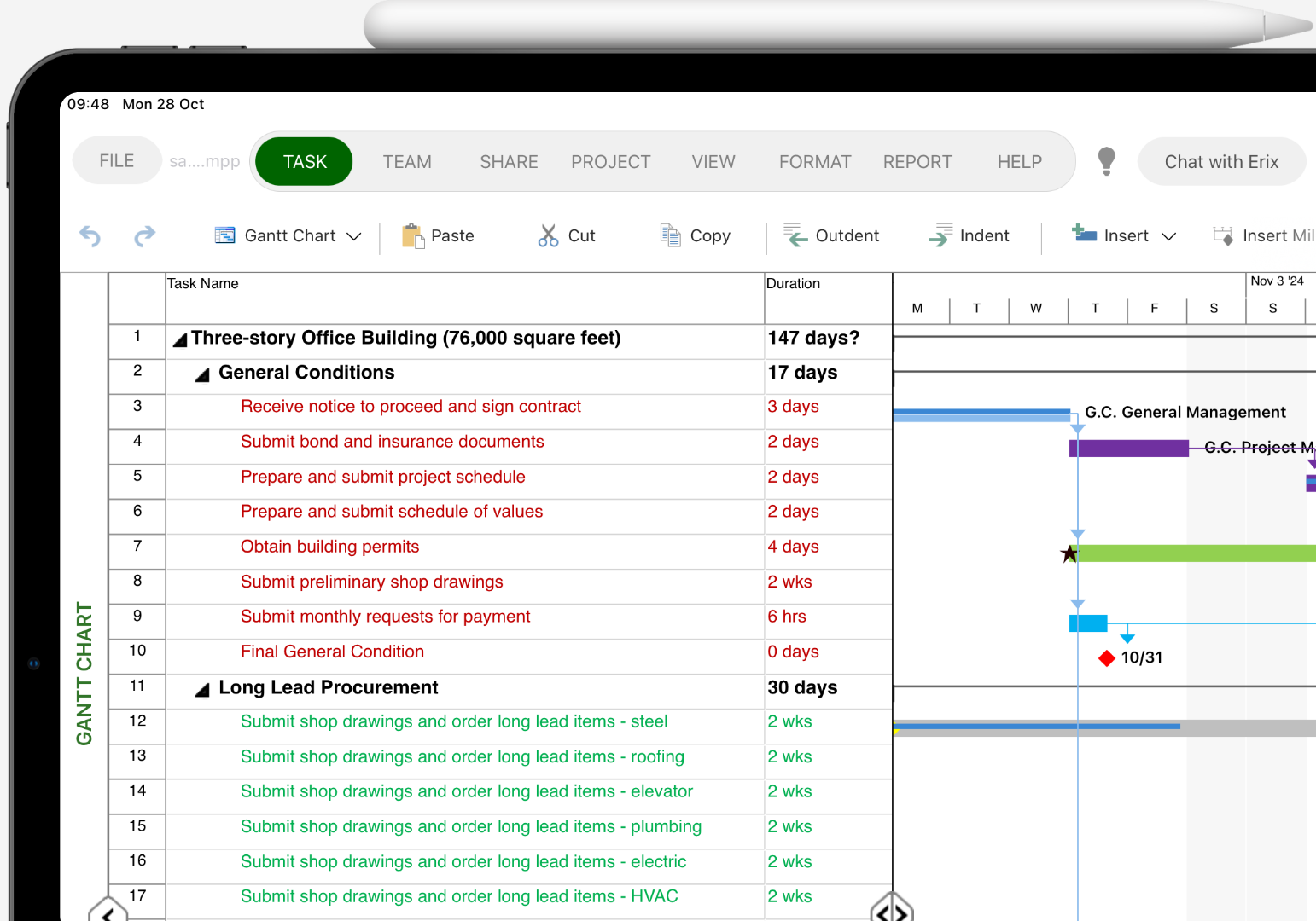 Microsoft Project for iPad